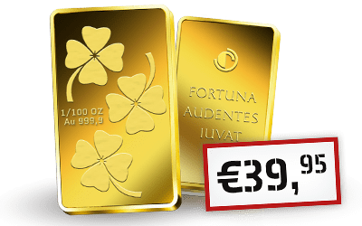 24 karaat Goudbaar Klavertje Vier